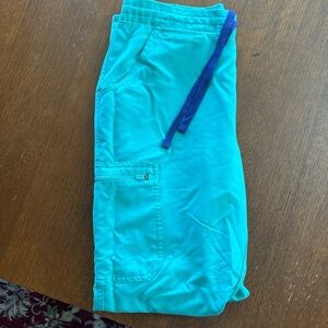 Medium Figs Women's Scrub Pants in Aqua and Blue